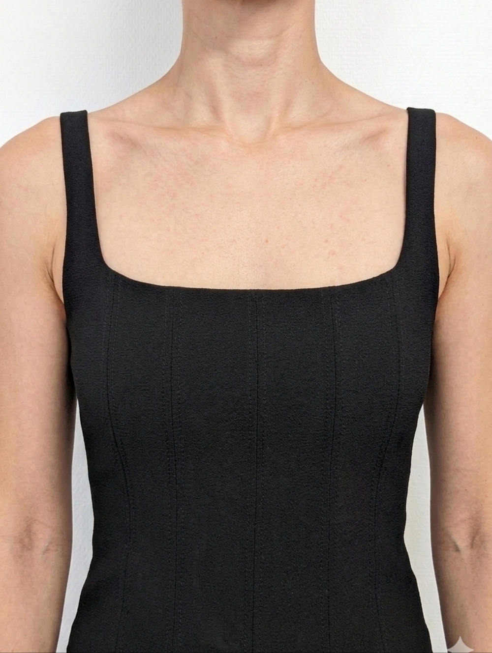 **ZARA BLACK CORSET CAMI TOP STRUCTURED BUSTIER FITTED MINIMAL CHIC**